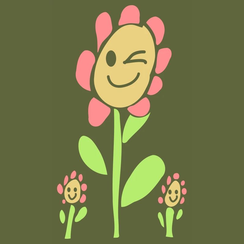 fleur au visage joyeux