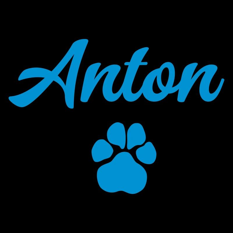 Nom du chien ANTON avec patte