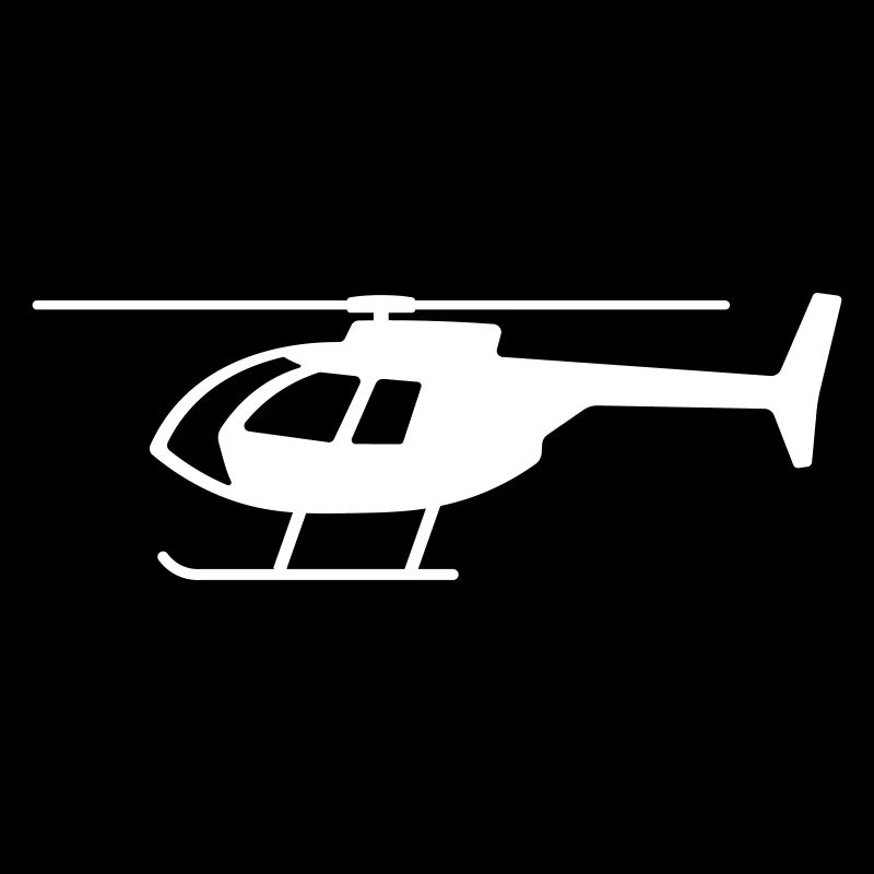 Helicopter icon shape symbol silhouette. Aircraft