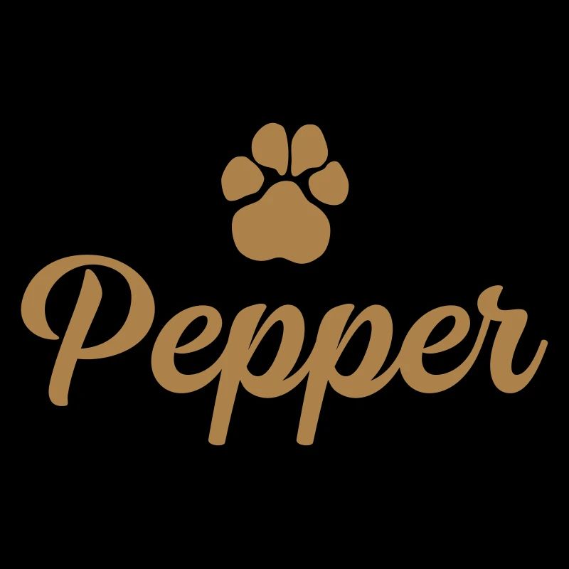 Nom de chien PEPPER avec patte
