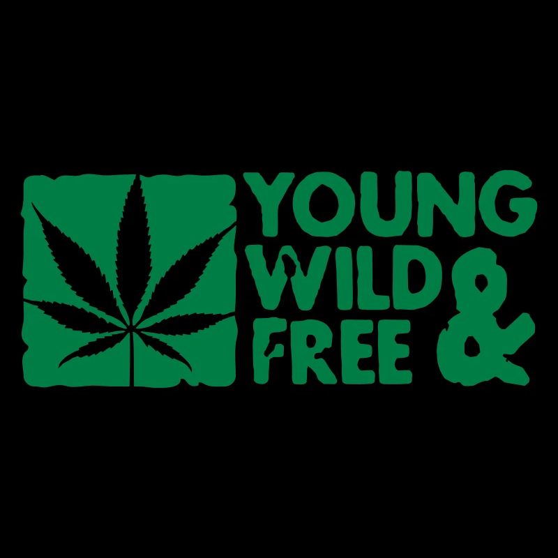 young wild and free weed leaf boxed