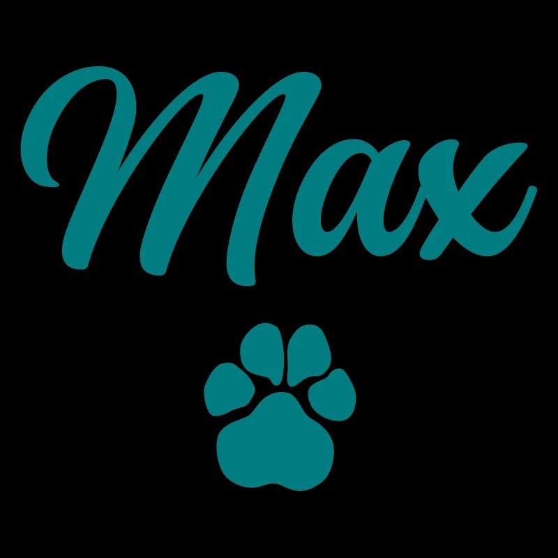 Dog name MAX with paw