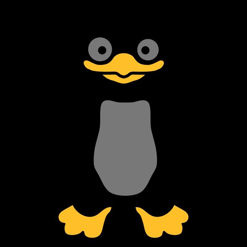 Lustiger ulkiger Pinguin grinst