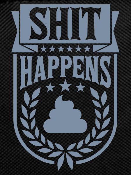 Quote Shit happens laurel wreath