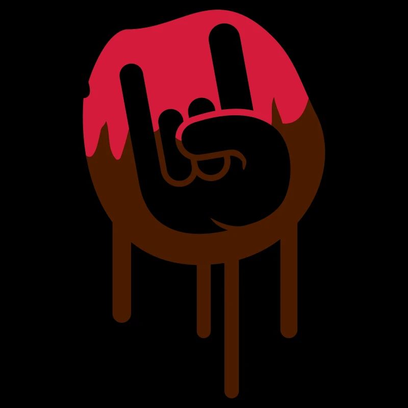 Heavy Metal Hard Rock Graffiti Cornes Geste de la main