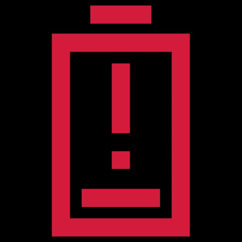 Warning Exclamation Point Battery Empty