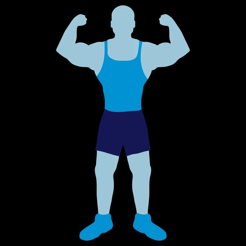 Muscular Bodybuilder Poses Silhouette