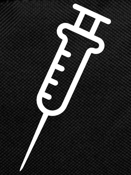 Syringe white, vector graphics
