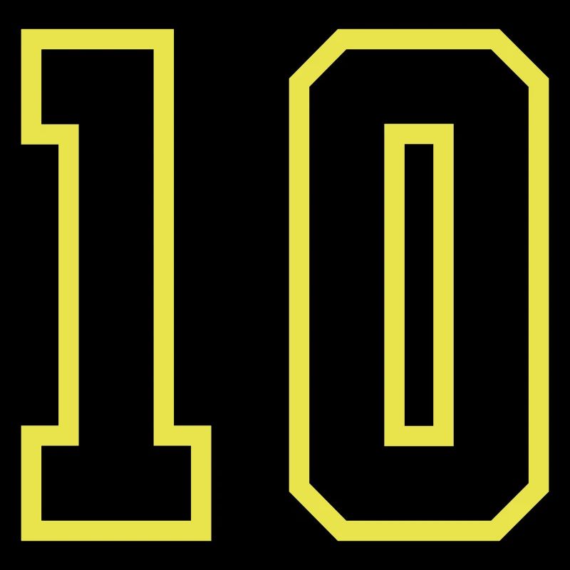 10 Numéro Jersey Dix