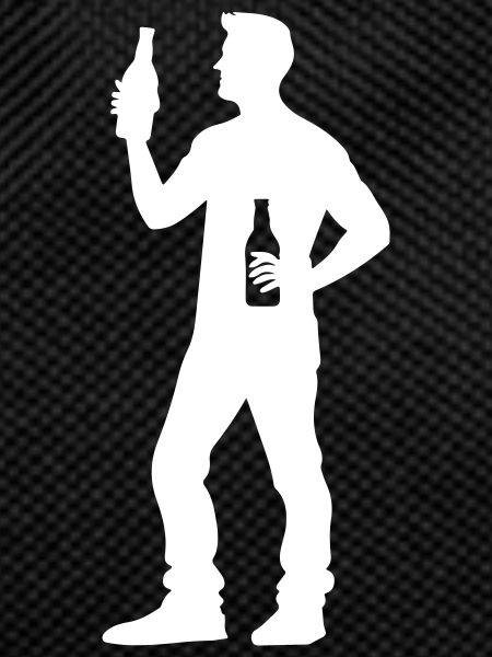 Beer Drinking Silhouette