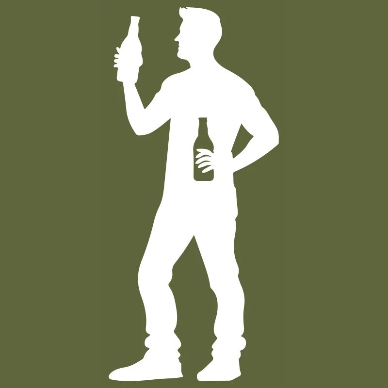Beer Drinking Silhouette