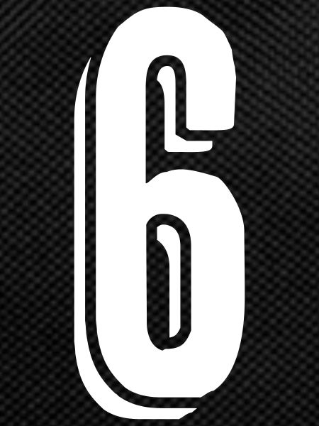 Jersey number 6 - Number - Six