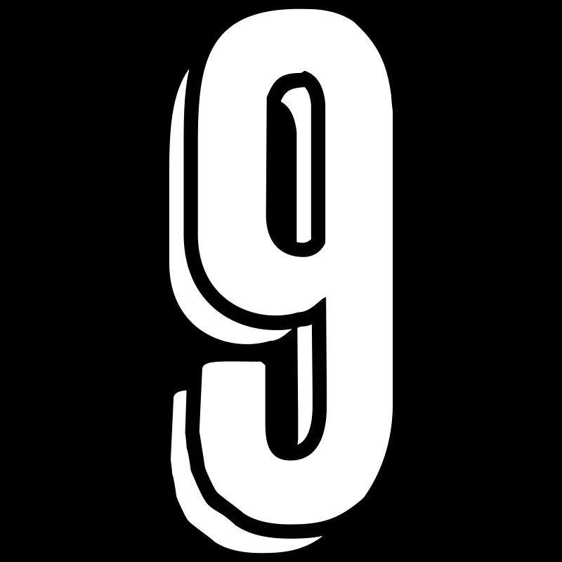 Maillot numéro neuf - numéro - 9