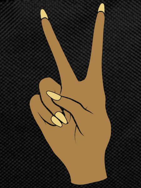 Dunkel Victory Handzeichen Peace
