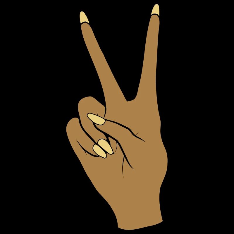 Dunkel Victory Handzeichen Peace