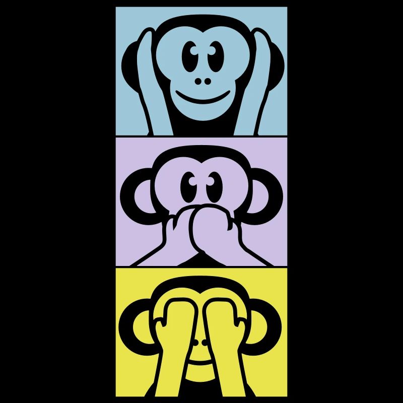 3 singes sages n’entendent rien dire voir s’amuser avec les singes