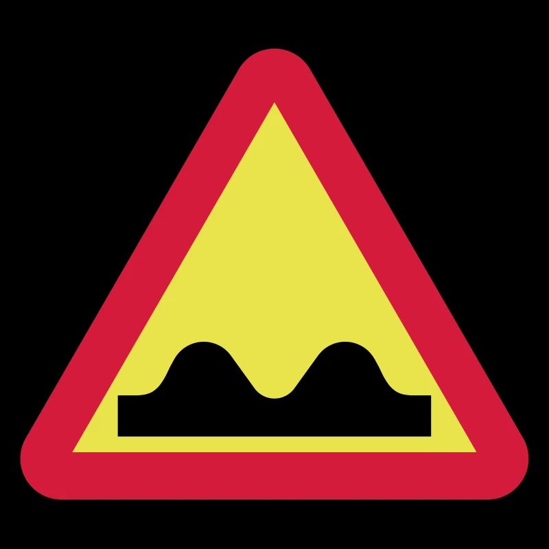 Warning sign for bumpy road
