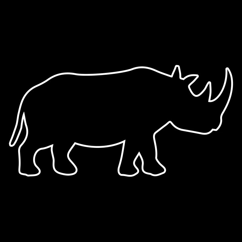 Contour de silhouette de rhinocéros