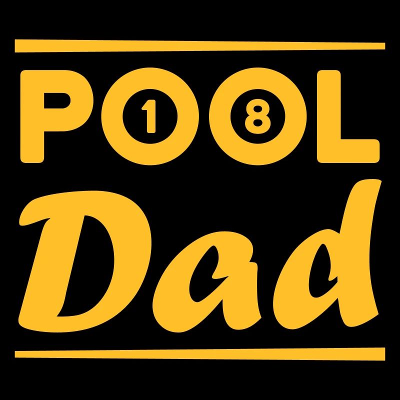 Pool dad (boules de billard 1 et 8, queues de billard)