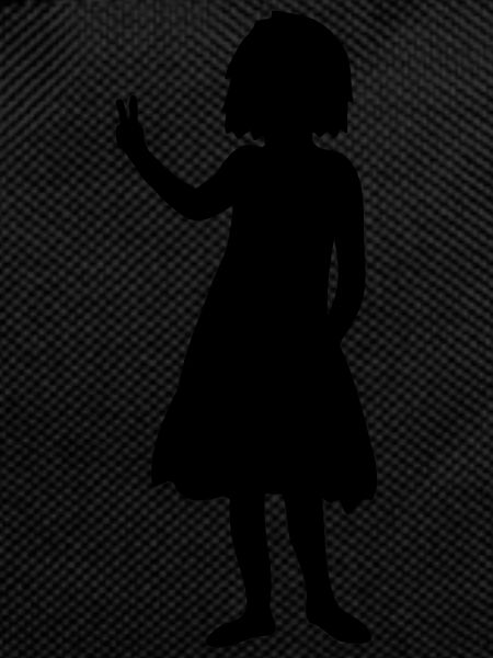 Peace Sign Girl Silhouette