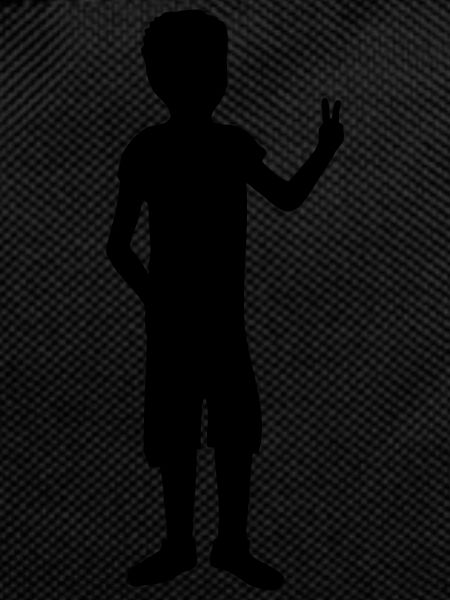 Silhouette little boy Peace
