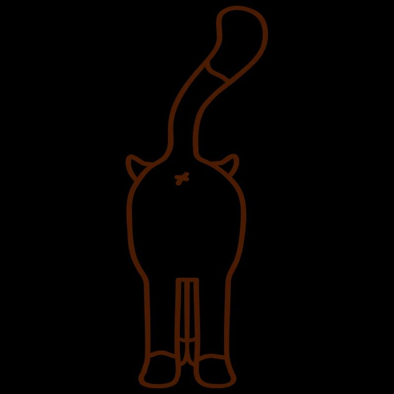 Standing Funny Cat From Behind Backside Ass