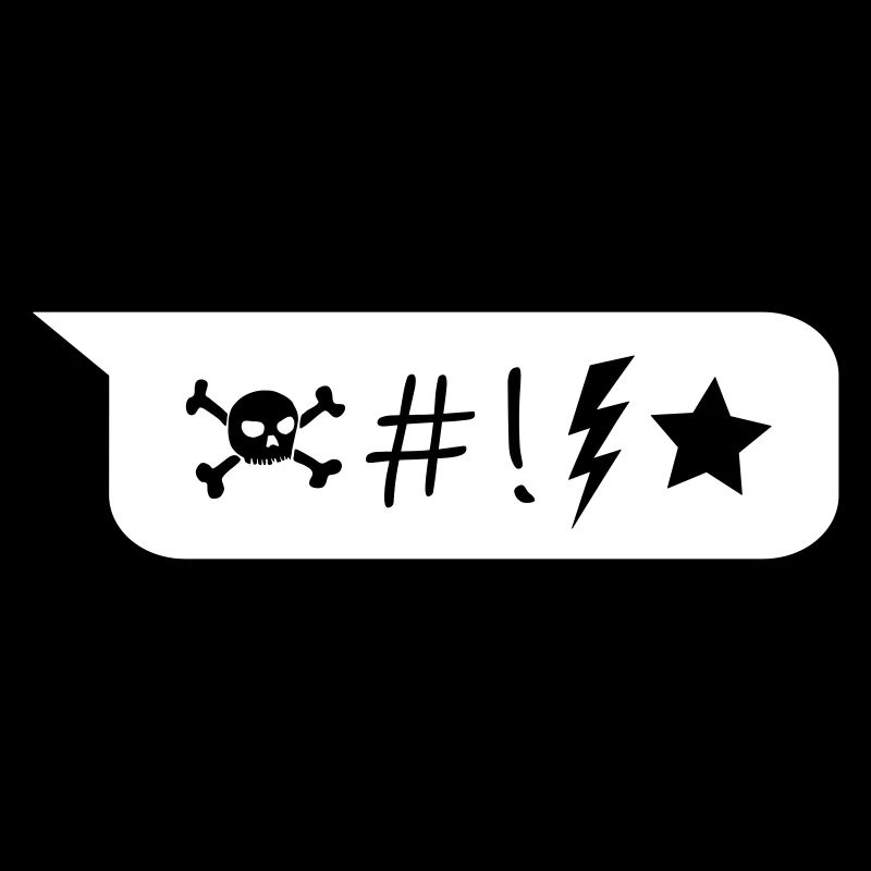 Comic Speech Bubble Skull Lightning Star Symboles