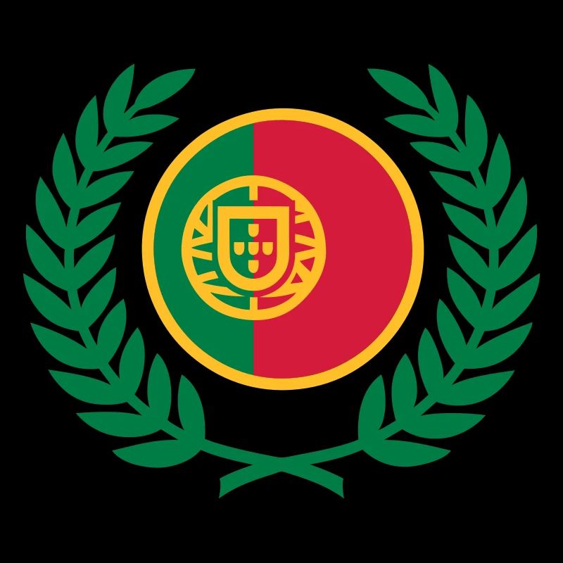 Portugal (flag & laurel wreath)