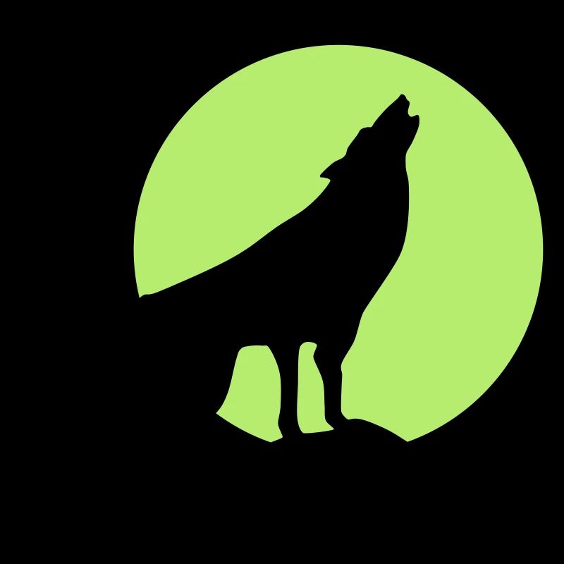 Wolf und Vollmond