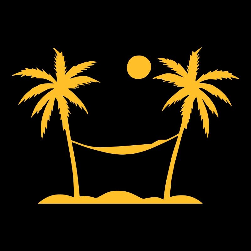 palm trees, hammock, sun
