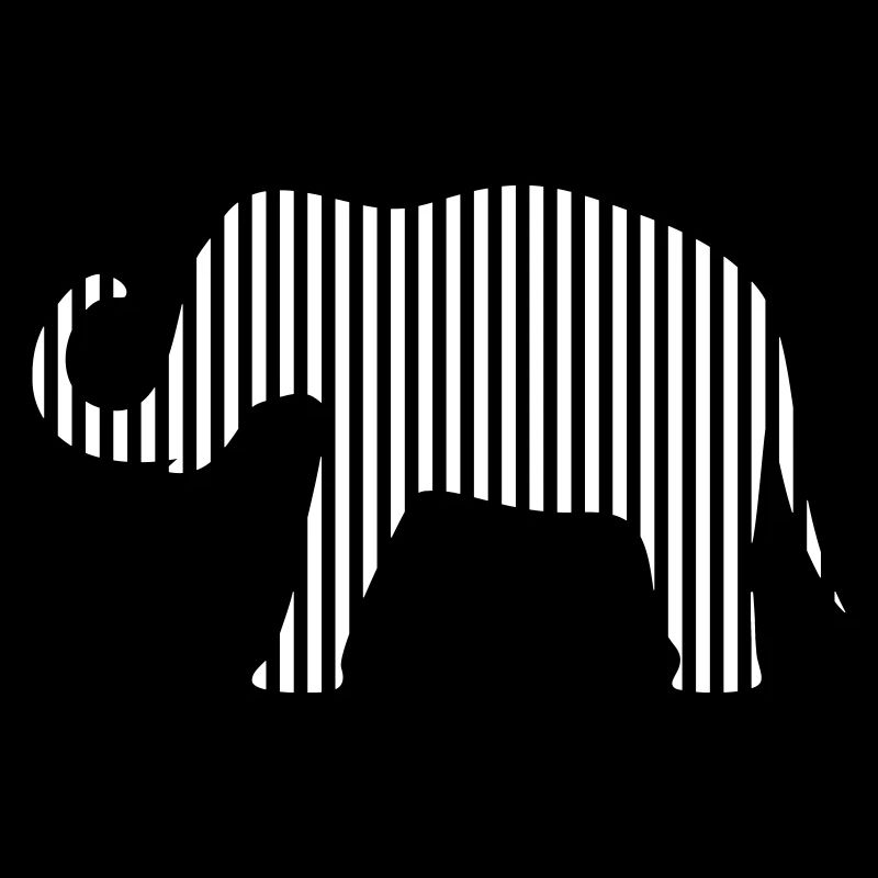 Elephant in strips