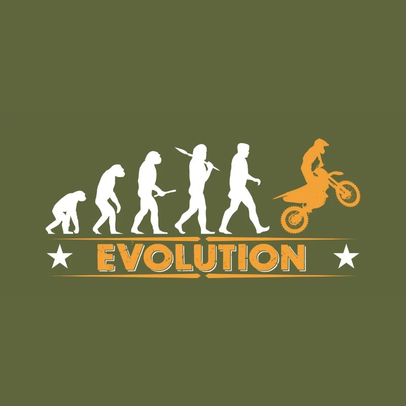 Motocross Evolution - orange/weiss