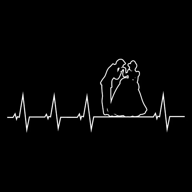 Wedding - bride and groom - "heartbeat"