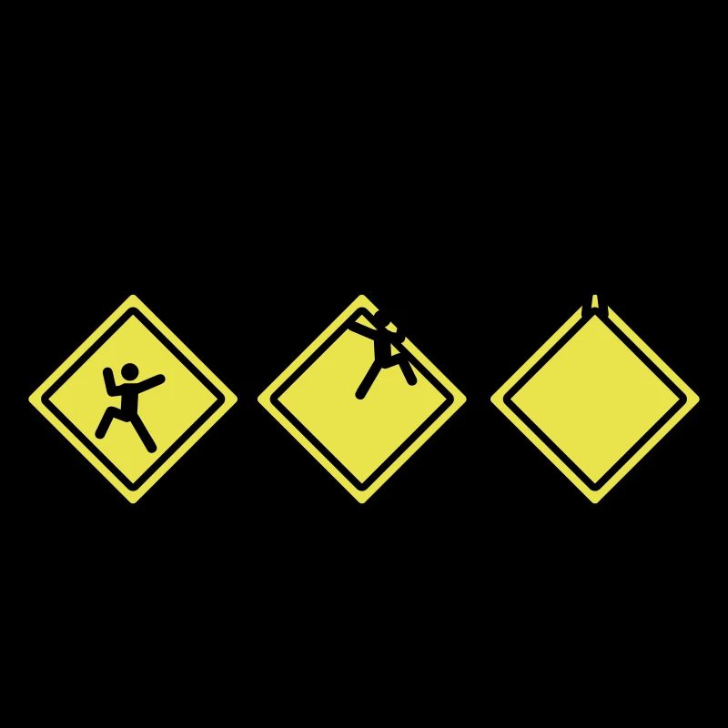 climbing roadsigns
