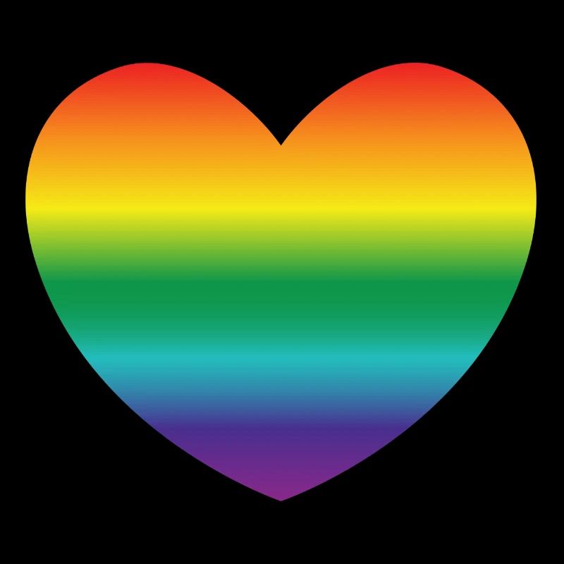 Herz in Regenbogenfarben