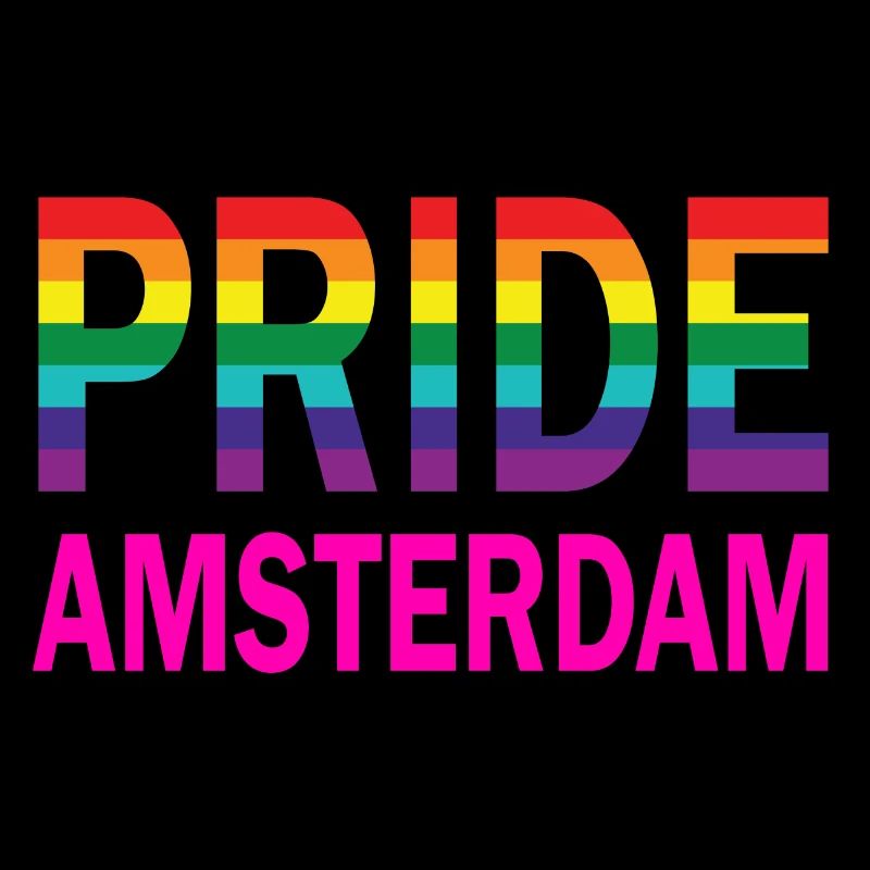 Pride Amsterdam in Regenbogenfarbe und Pink