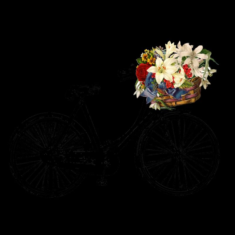 Vélo avec des fleurs