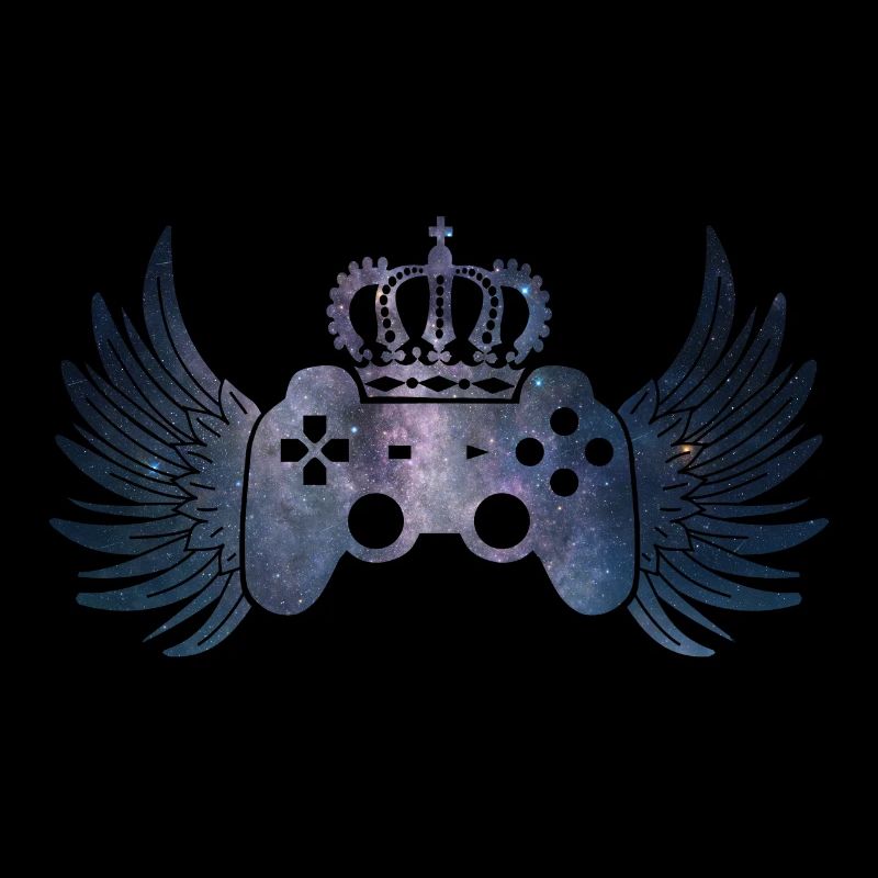 Controller Symbol Controller mit Flügeln und Krone