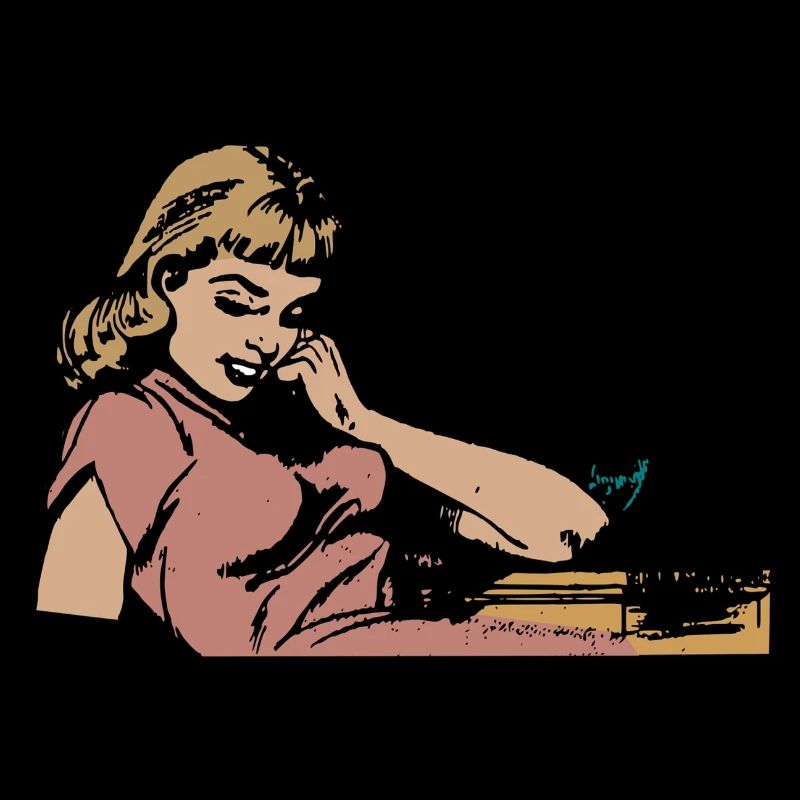 Frau am Telefon