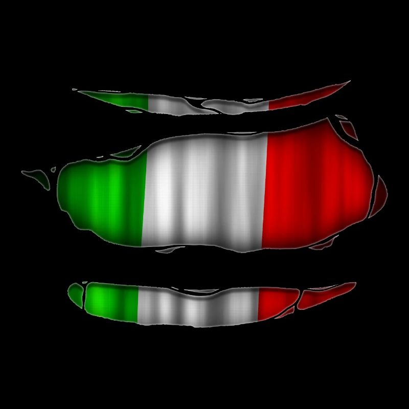 Italy flag torn 017