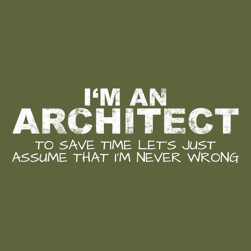 Architecte Never Wrong Save Time Funny