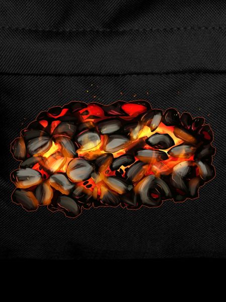 glowing coals
