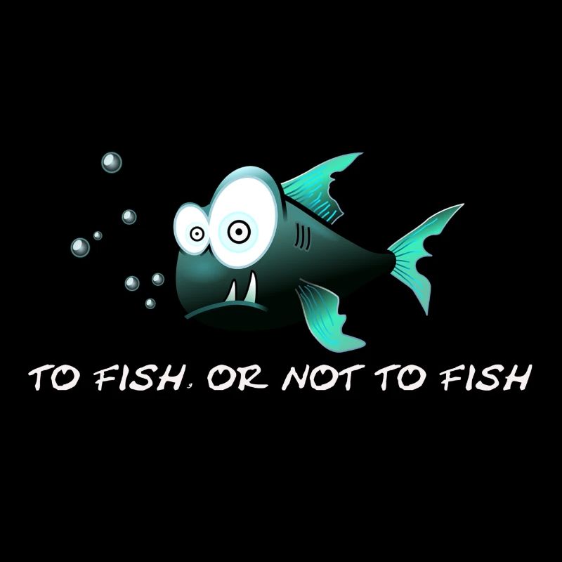 Lustige Fische, zu fischen, oder nicht zu fischen.