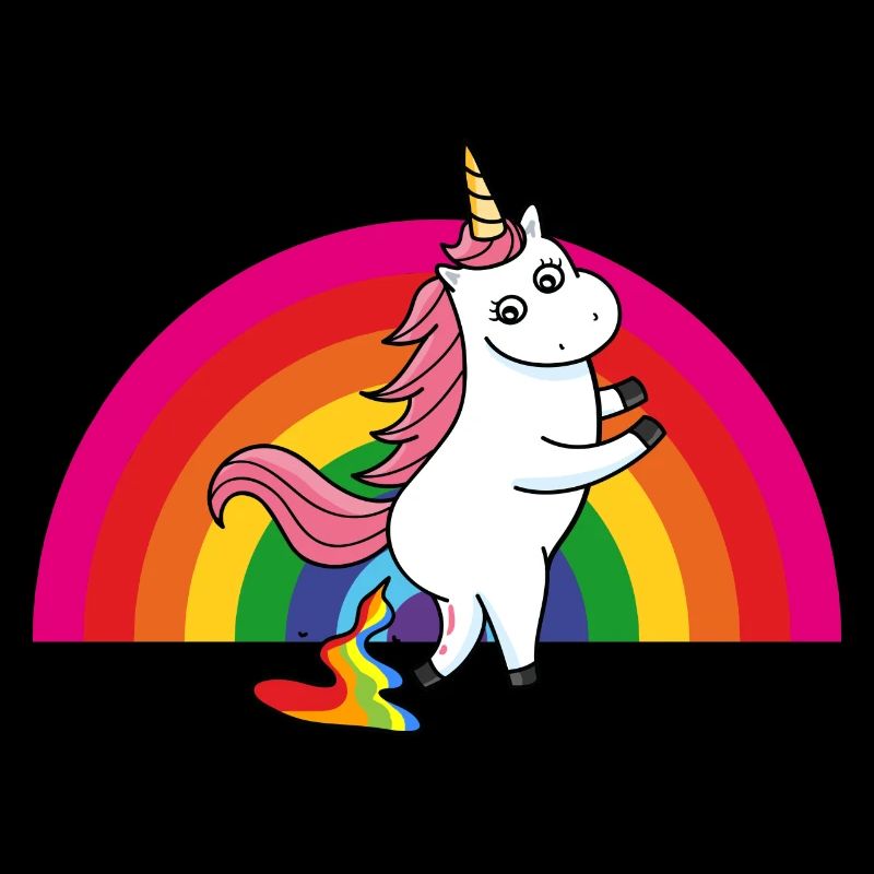 Pooping licorne arc-en-ciel
