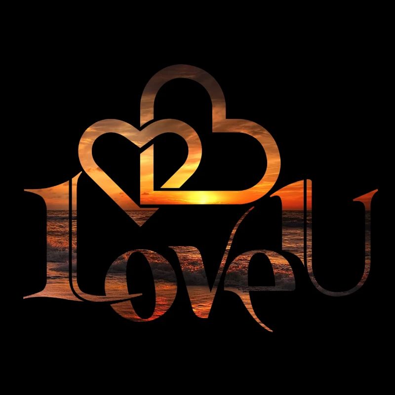 Love logo sunset couple romantic