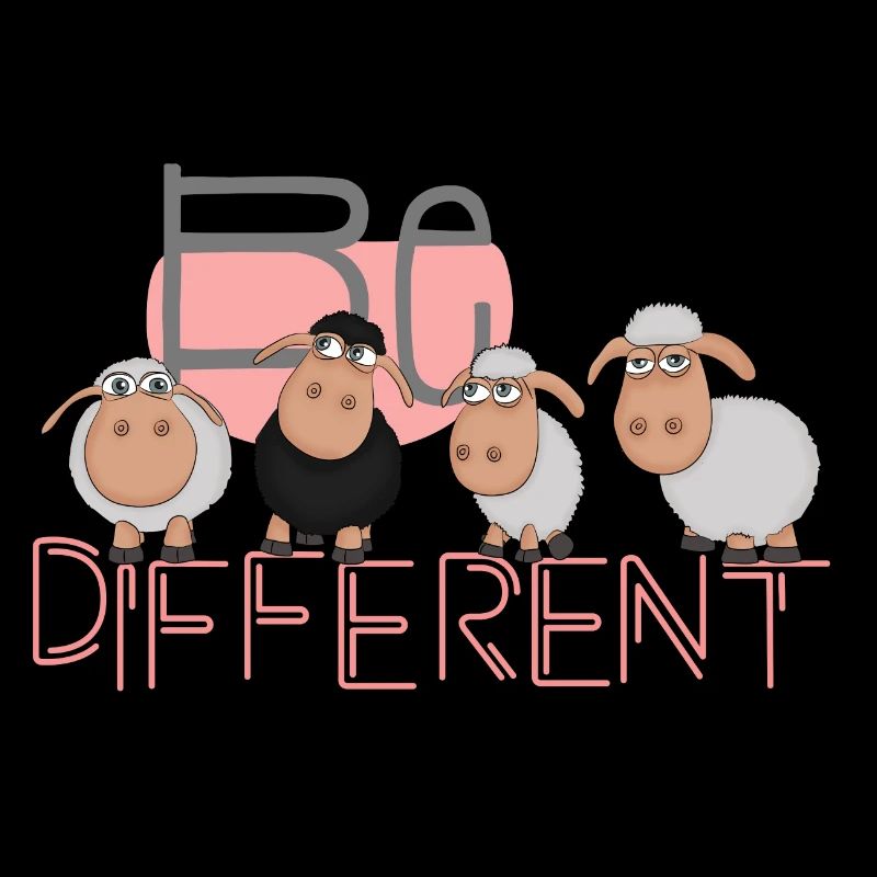 Be different: einzigartige Schafe echt happy herde