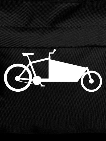 Cargo bike silhouette white