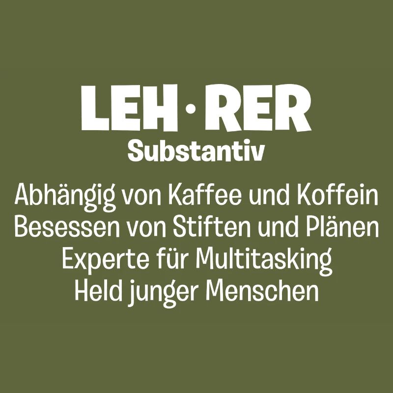 Lehrer Substantiv Experte, Held