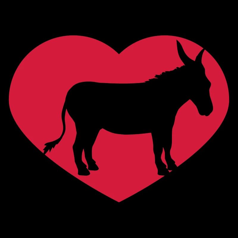 i love liebe herz esel pferd pony klein packesel l
