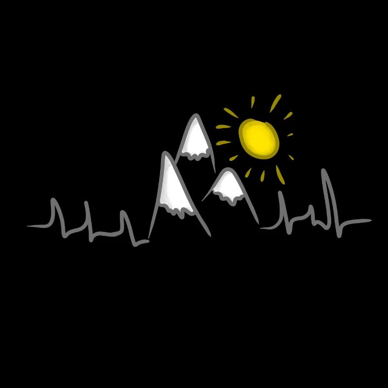 Mountains summit alps heartbeat sun